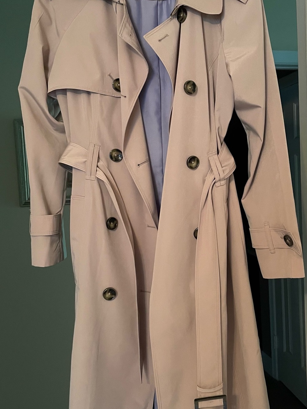 London Fog Women's Beige Trench Coat with Belt